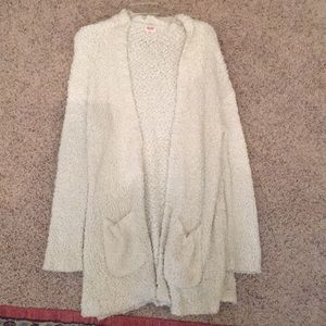 Extra soft long cream sweater